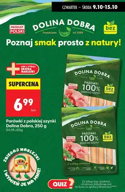 Biedronka Parówki Dolina Dobra z polskiej szynki oferta