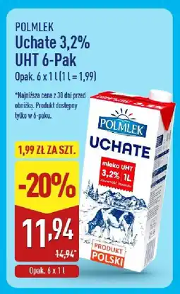 ALDI Mleko Polmlek Uchate 3,2% UHT 6-Pak oferta