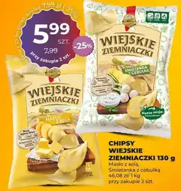 Duży Ben Chipsy Wiejskie Ziemniaczki Śmietanka z cebulką 130g oferta
