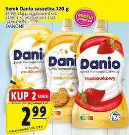Prim Market Serek Danio saszektka o smaku waniliowym/ciasteczkowym/truskawkowym Danone oferta
