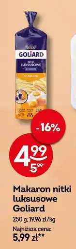 Żabka Makaron nitki luksusowe Goliard oferta