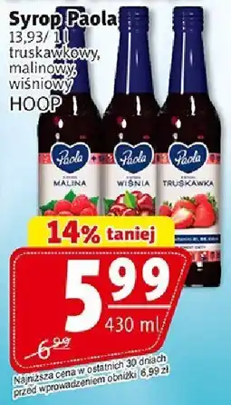 Prim Market Syrop Paola truskawkowy/malinowy/wiśniowy 430 ml HOOP oferta