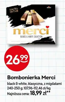 Żabka Bombonierka Merci black & white, klasyczna, z migdałami oferta