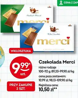 Żabka Czekolada Merci różne rodzaje oferta