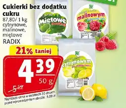 Prim Market Cukierki bez dodatku cukru cytrynowe/malinowe/miętowe Radix oferta