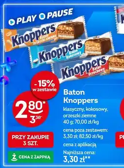 Żabka Baton Knoppers klasyczny, kokosowy, orzeszki ziemne oferta