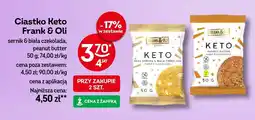 Żabka Ciastko Keto Frank & Oli sernik & biała czekolada, peanut butter oferta