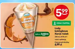 Żabka Lody koktajlowe rożek kromka kukułka Koral oferta