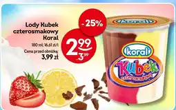 Żabka Lody Kubek czterosmakowowy Koral oferta