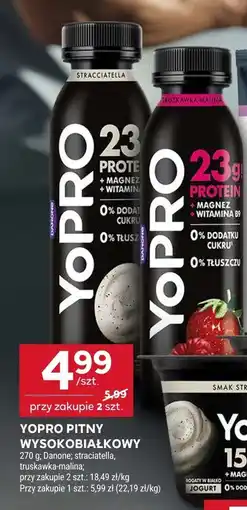 Stokrotka Jogurt YoPro pitny wysokobiałkowy (stracciatella, truskawka-malina) oferta