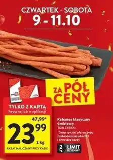 Intermarche Kabanosy drobiowe Tarczyński Kabanos Klasyczny oferta