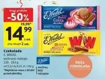 Intermarche Czekolada mleczna z wafelkami orzechowymi E. Wedel Ww oferta
