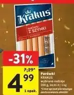 Intermarche Parówki z szynki Krakus Animex oferta