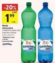 Intermarche Woda lekko gazowana Staropolanka 2000 oferta