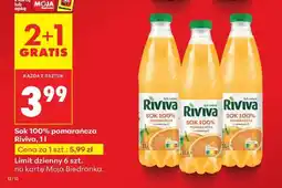 Biedronka Sok 100% pomarańcza Riviva, 1l oferta