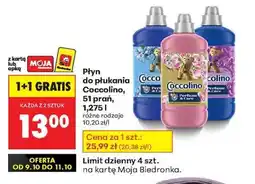 Biedronka Płyn do płukania Coccolino, 51 prań, 1,275 l oferta