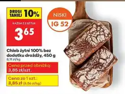 Biedronka Chleb żytni 100 % bez dodatku drożdży 450 g oferta