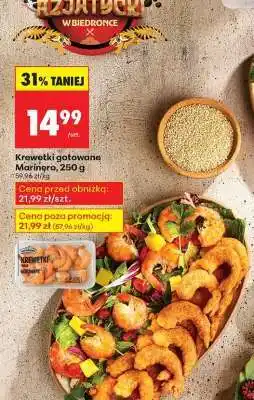 Biedronka Krewetki gotowane Marinero 250 g oferta