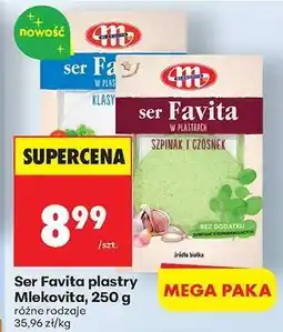 Biedronka Ser Favita plastry Mlekovita, 250 g oferta