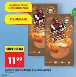Biedronka Burgery serowe drwala z kurkami, 200 g oferta