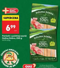 Biedronka Parówki z polskiej szynki Dolina Dobra, 250 g oferta