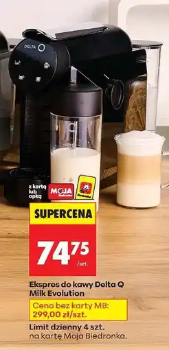 Biedronka Ekspres do kawy Delta Q Milk Evolution oferta
