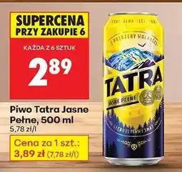 Biedronka PIWO TATRA JASNE PEŁNE 500 ML oferta