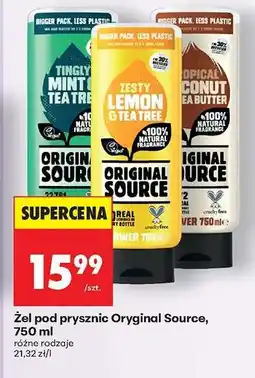 Biedronka Żel pod prysznic Oryginal Source, 750 ml oferta