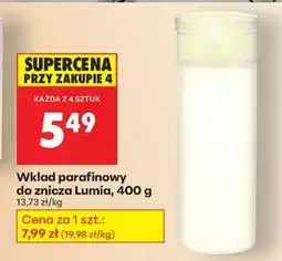 Biedronka Wkład parafinowy do znicza Lumia, 400 g oferta