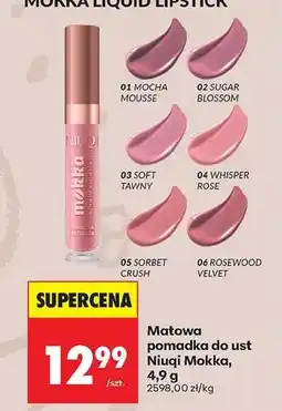 Biedronka Matowa pomadka do ust Niuqi Mokka, 4,9 g oferta