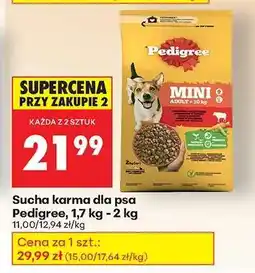 Biedronka Sucha karma dla psa Pedigree, 1,7 kg-2 kg oferta