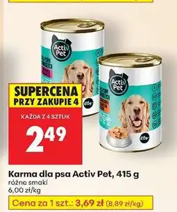 Biedronka Karma dla psa Activ Pet, 415 g oferta