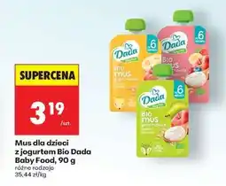 Biedronka Mus dla dzieci z jogurtem Bio Dada Baby Food, 90 g oferta