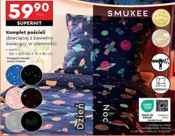 Biedronka Komplet pościeli dziecięcej z bawełny świecący w ciemności oferta
