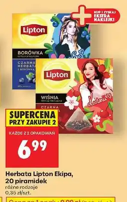 Biedronka Herbata Lipton Ekipa, 20 piramidek oferta
