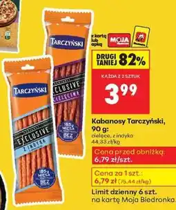 Biedronka Kabanosy Tarczyński oferta