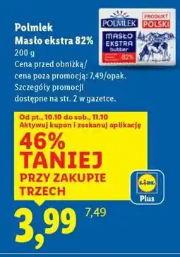 Lidl POLMLEK Masło ekstra 82% oferta