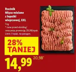 Lidl RZEŹNIK Mięso mielone z łopatki wieprzowej, XXL oferta