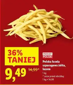 Lidl Polska fasola szparagowa żółta, luzem oferta