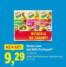 Lidl HORTEX LEON Sok 100% Psi Patrol oferta