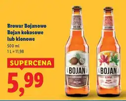 Lidl Browar Bojanowo Bojan kokosowe lub klonowe oferta