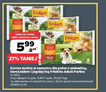 Netto Karma mokra w saszetce dla psów Friskies Adult Purina oferta