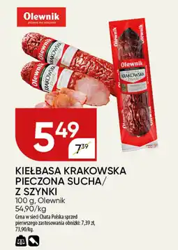 Chata Polska Kiełbasa krakowska pieczona sucha/ z szynki olewnik oferta