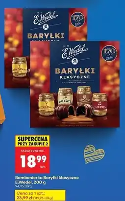 Biedronka Baryłki o smaku czekoladowym z nadzieniem alkoholowym E. Wedel oferta