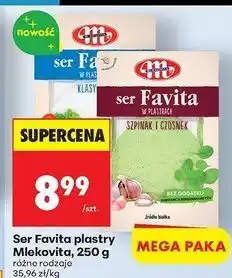 Biedronka Ser ze szpinakiem i czosnkiem Mlekovita Favita oferta