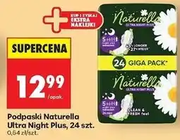 Biedronka Podpaski night plus Naturella Ultra oferta