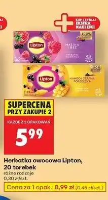 Biedronka Herbata mango czarna porzeczka Lipton oferta