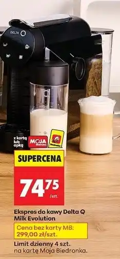 Biedronka Ekspres milk qool evolution ze spieniaczem do mleka Delta Q oferta