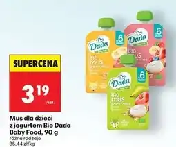 Biedronka Mus jogurt + zboża jabłko-banan-truskawka Dada oferta