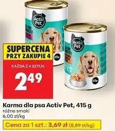 Biedronka Karma dla psa z drobiem w sosie Activ Pet Light oferta